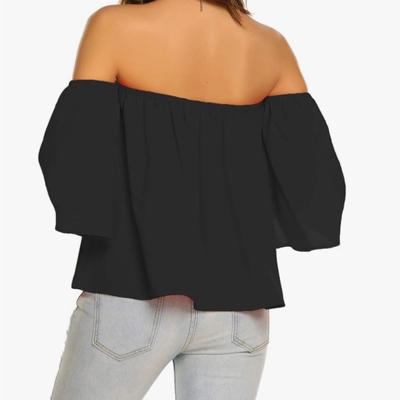 LAST‼️ Off-shoulder black top - Picture 3 of 6